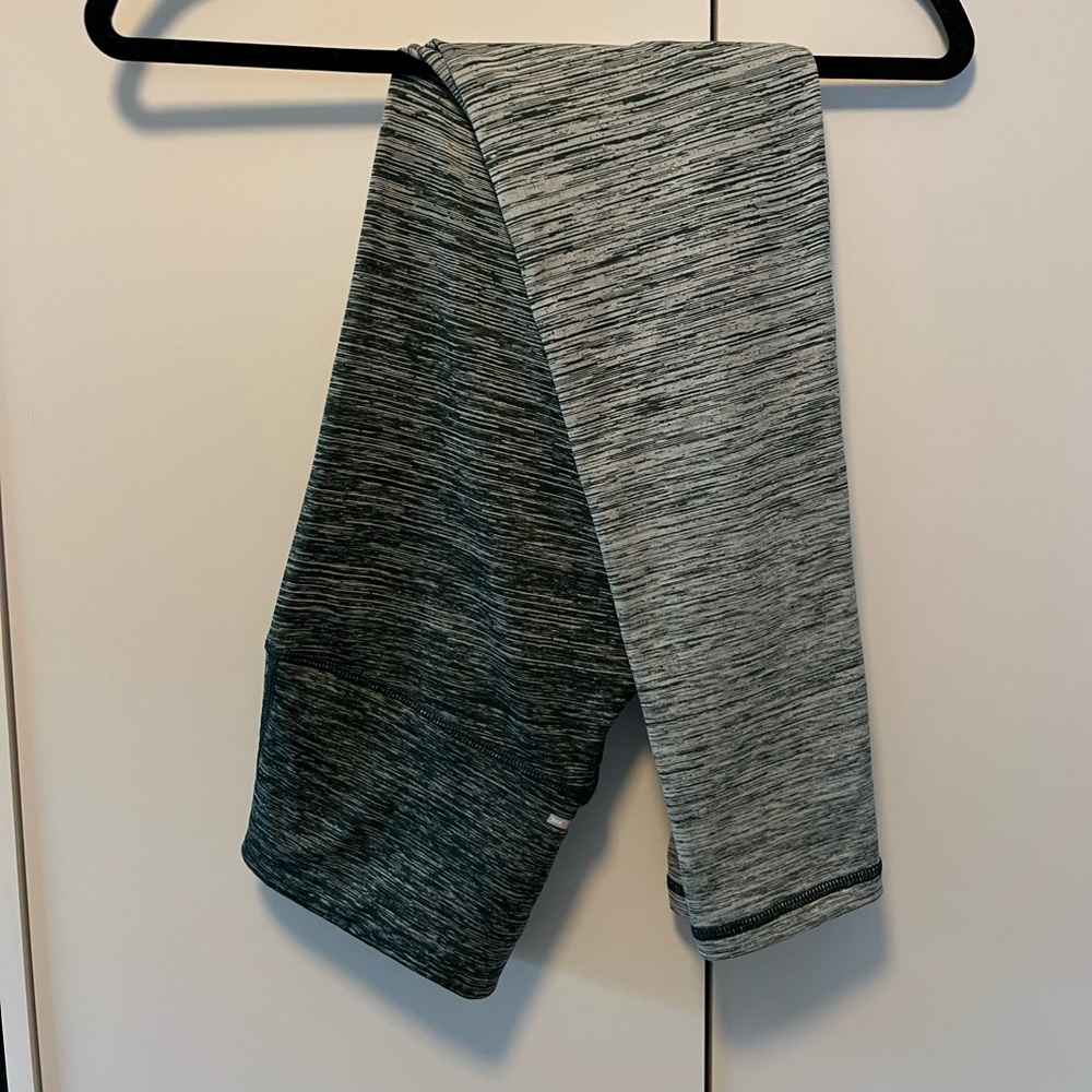 Aerie space dye fleece lined leggings - grey/green - medium